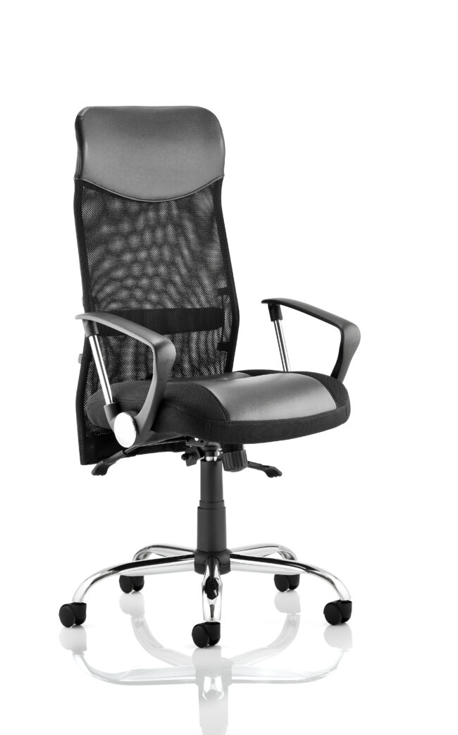 vegas high back black executive office chair with arms