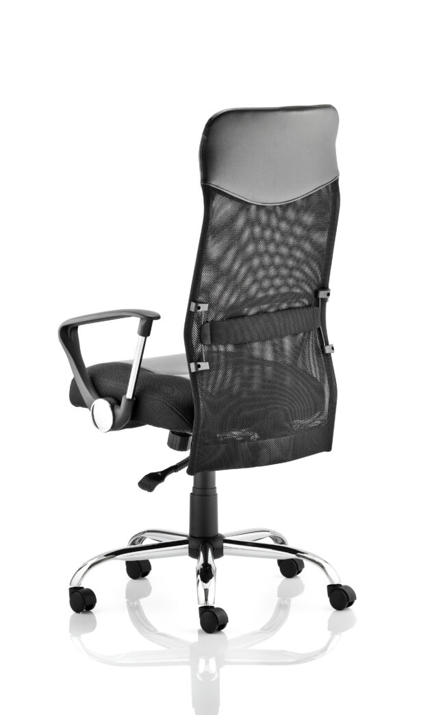 vegas high back black executive office chair with arms