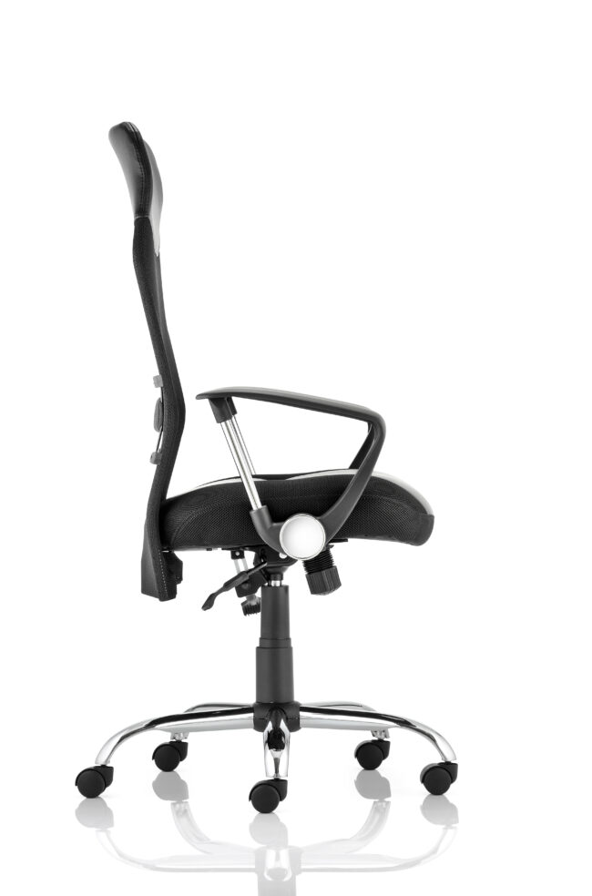 vegas high back black executive office chair with arms