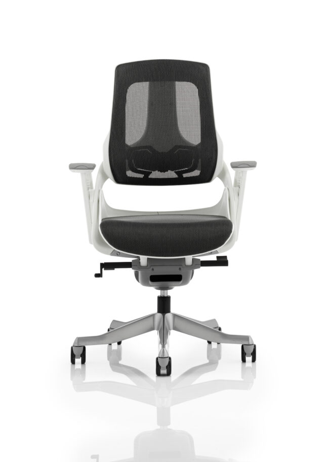zure high back white shell executive office chair with arms