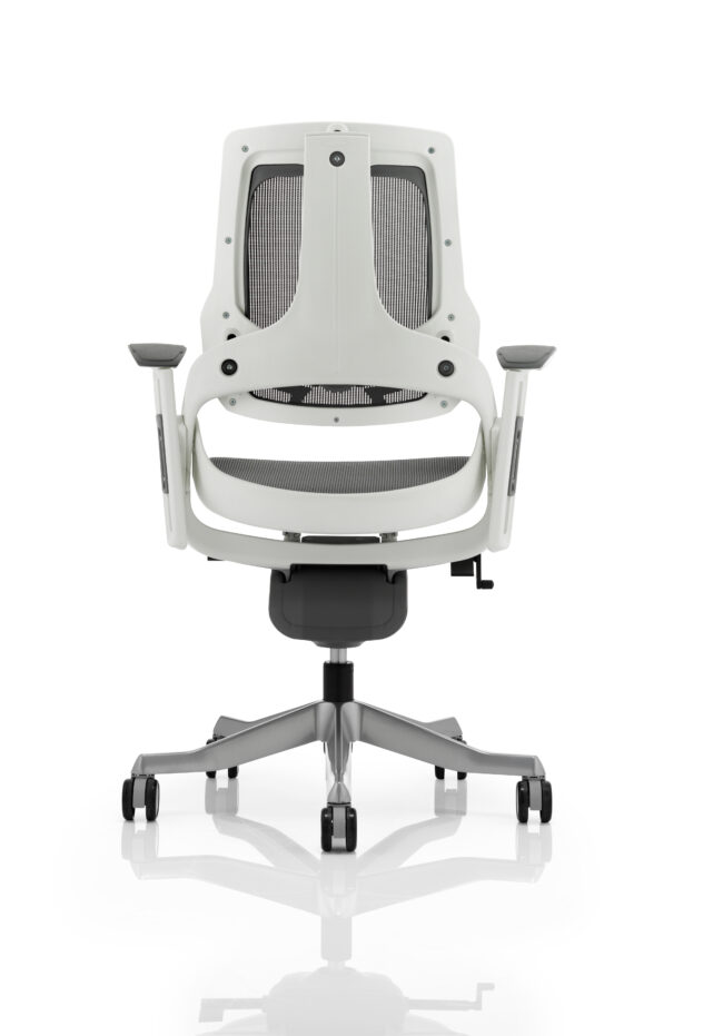 zure high back white shell executive office chair with arms