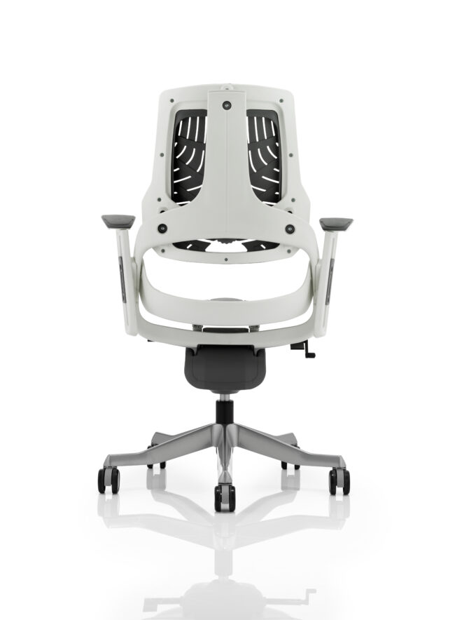 zure high back white shell executive office chair with arms