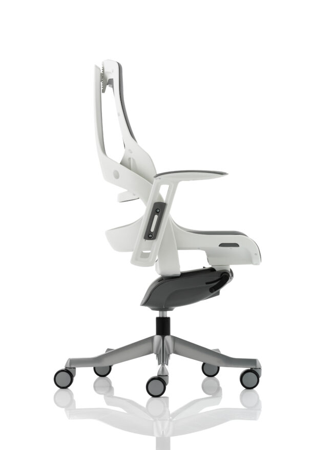 zure high back white shell executive office chair with arms