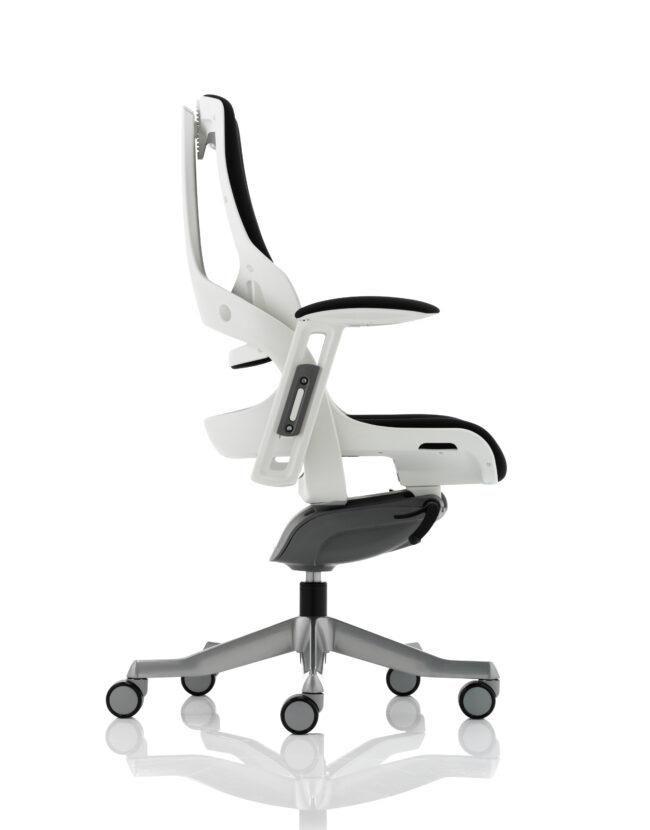 zure high back white shell executive office chair with arms