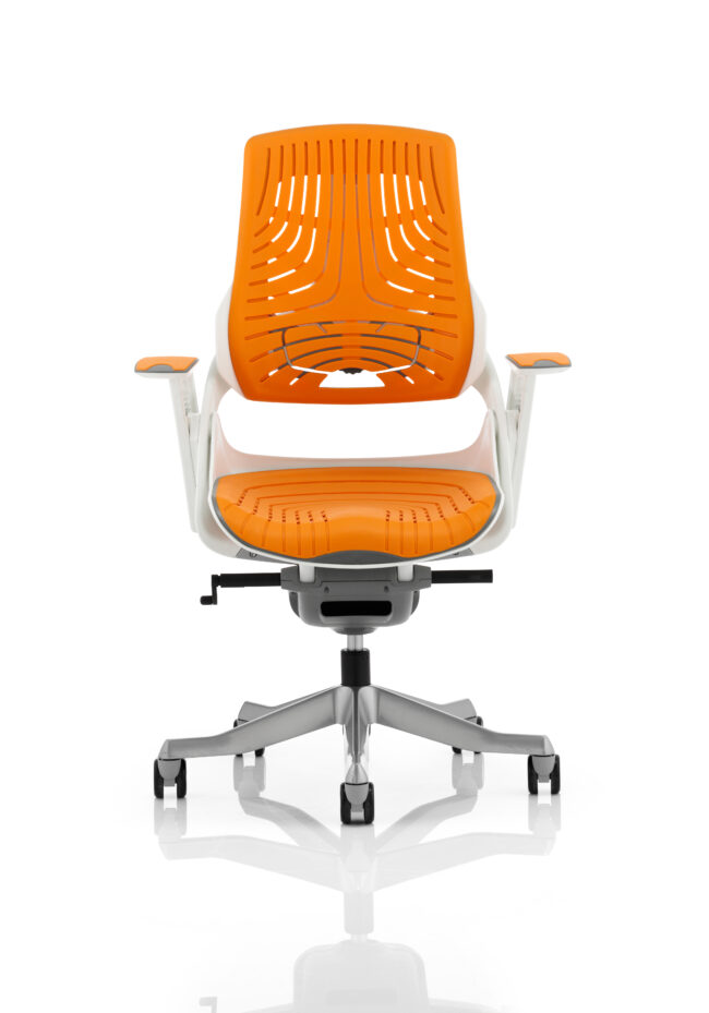 zure high back white shell executive office chair with arms