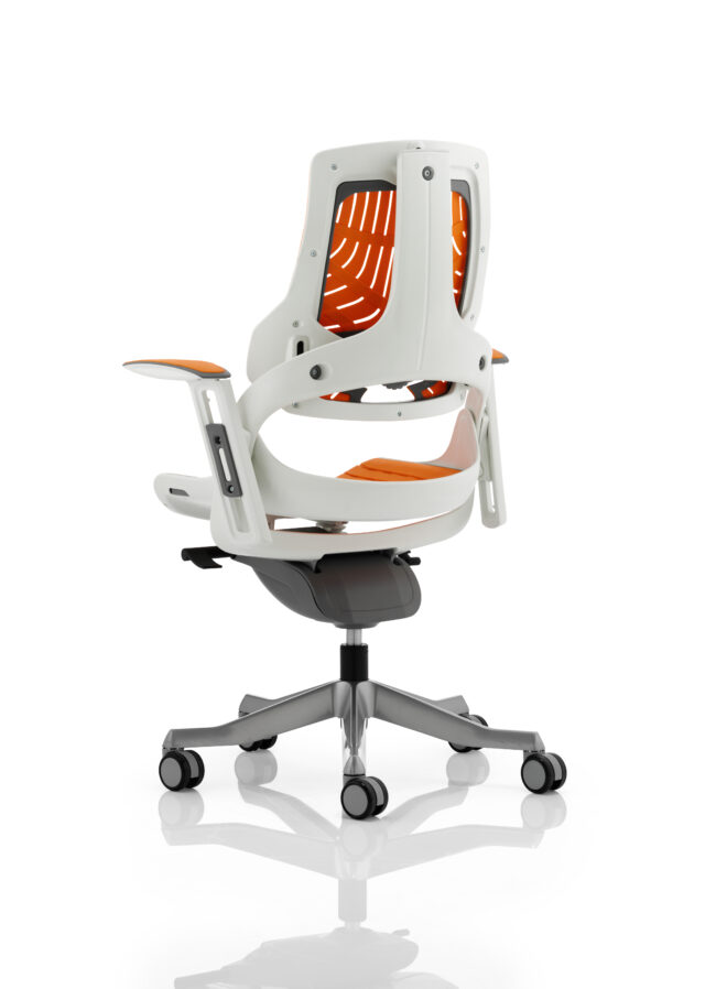 zure high back white shell executive office chair with arms