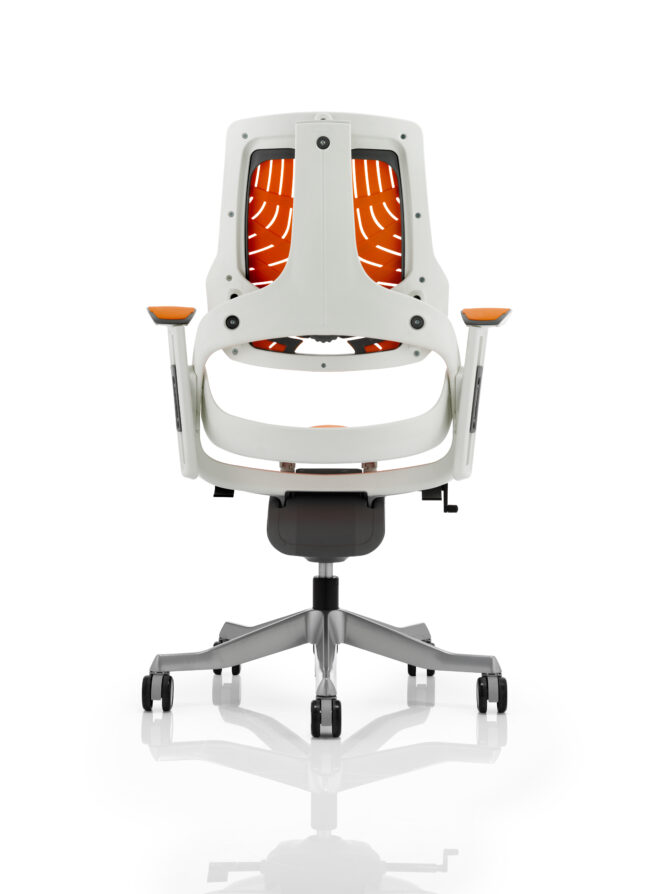 zure high back white shell executive office chair with arms