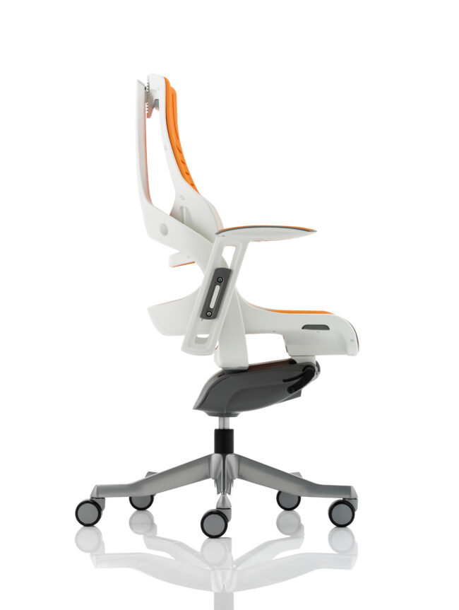 zure high back white shell executive office chair with arms