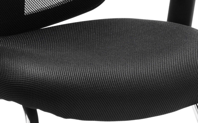 portland mesh back cantilever visitor chair with arms