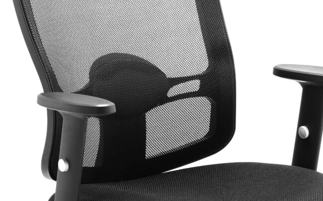 portland mesh back cantilever visitor chair with arms