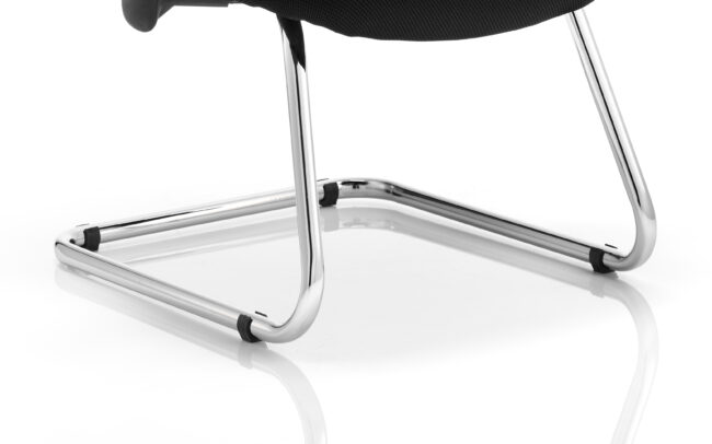 portland mesh back cantilever visitor chair with arms