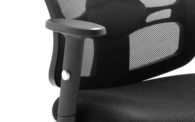portland mesh back cantilever visitor chair with arms