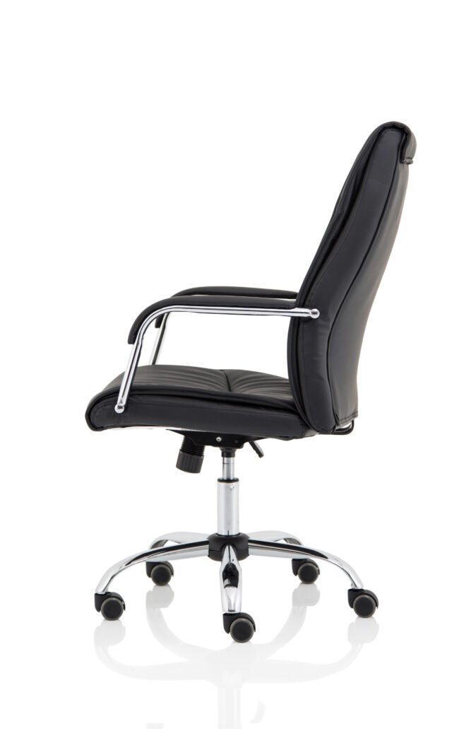 carter high back black leather executive office chair with arms