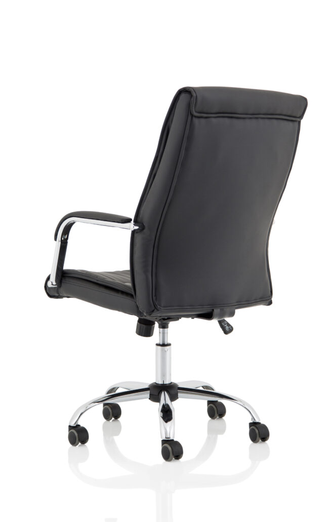 carter high back black leather executive office chair with arms