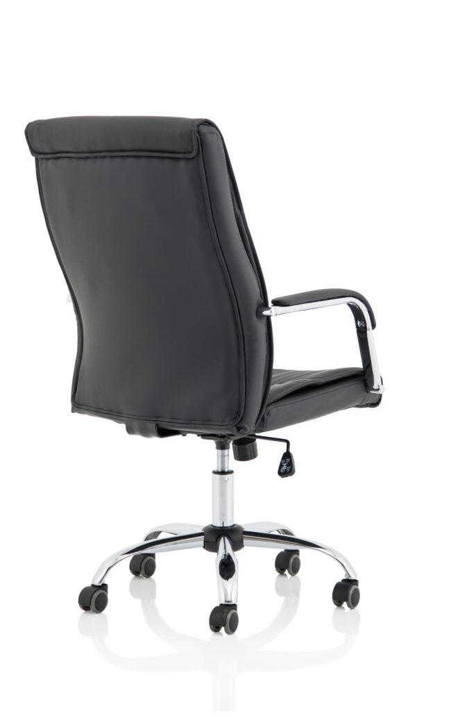 carter high back black leather executive office chair with arms