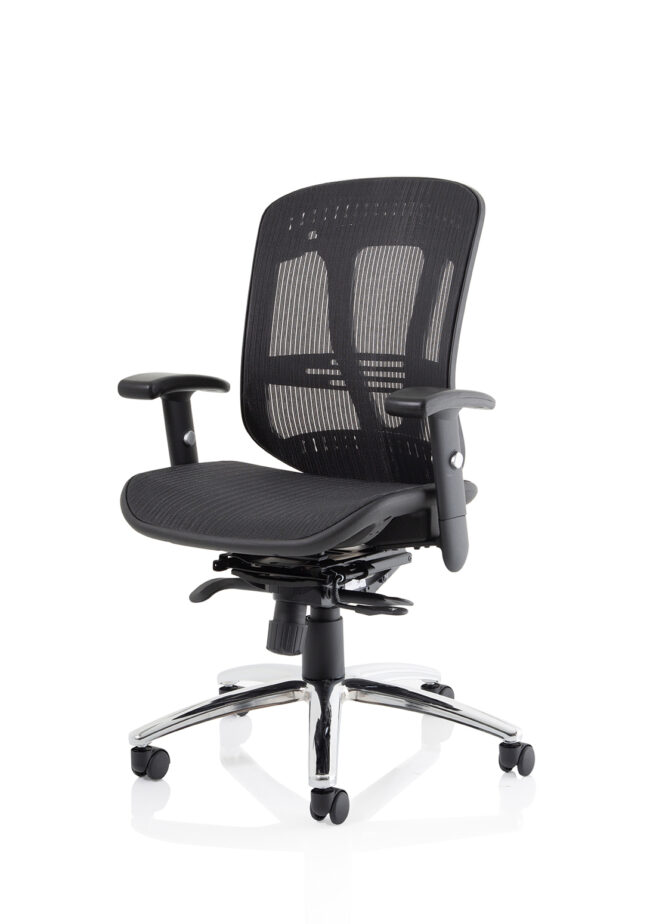 mirage ii mesh back task operator office chair with height adjustable arms