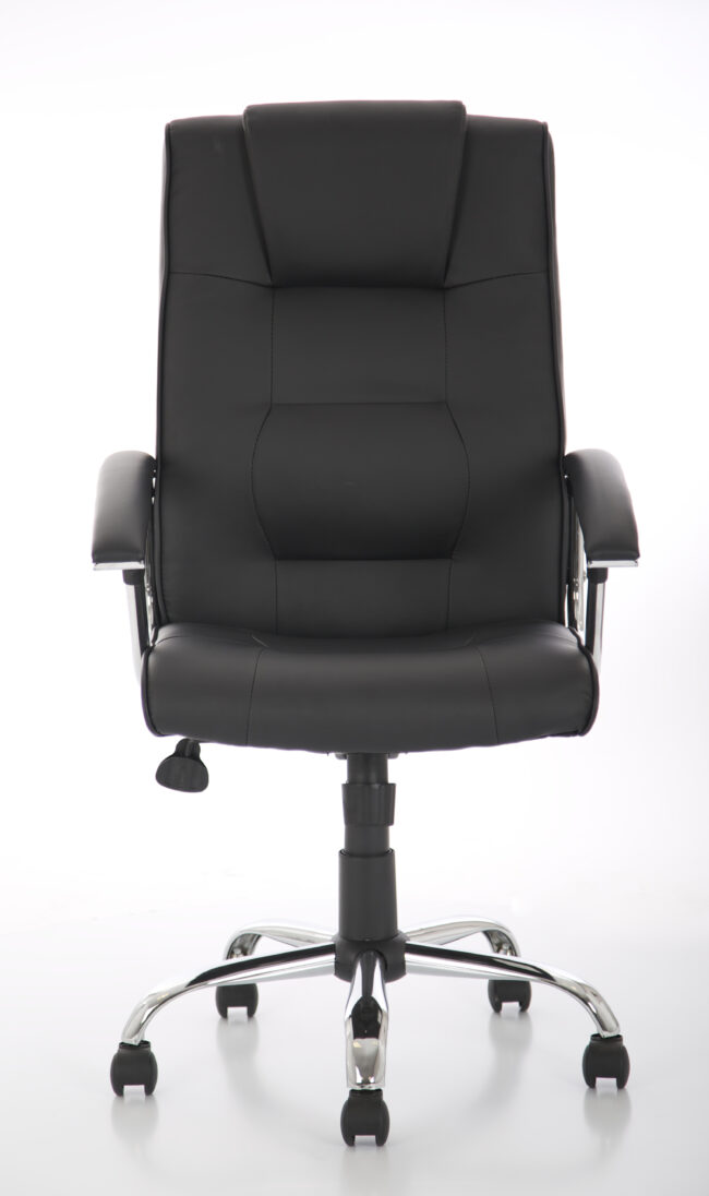 thrift high back executive black leather office chair with arms