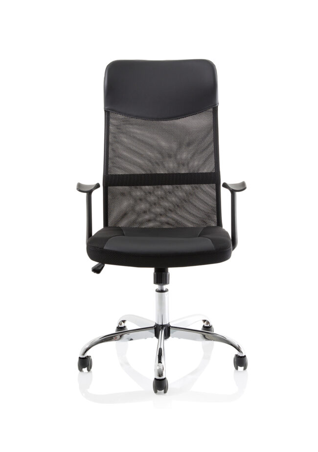 vegalite high mesh back black executive office chair with arms