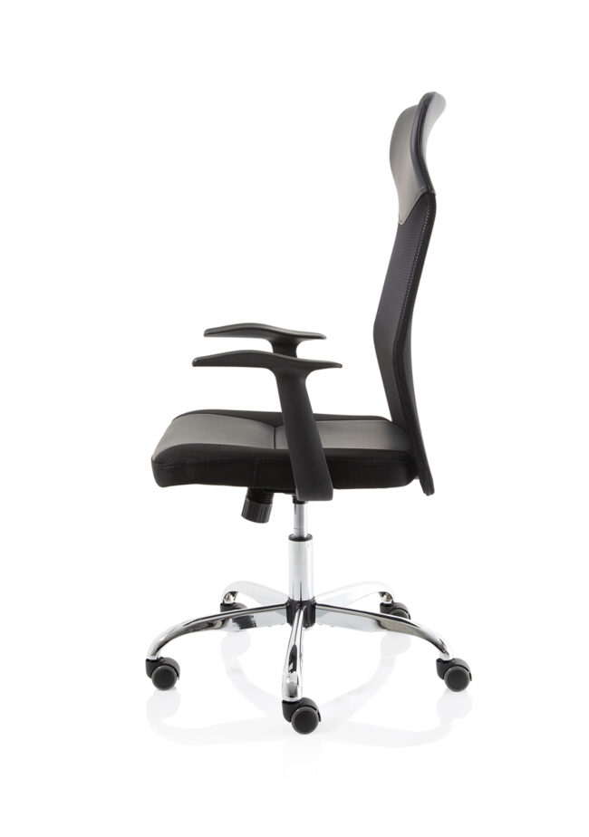 vegalite high mesh back black executive office chair with arms