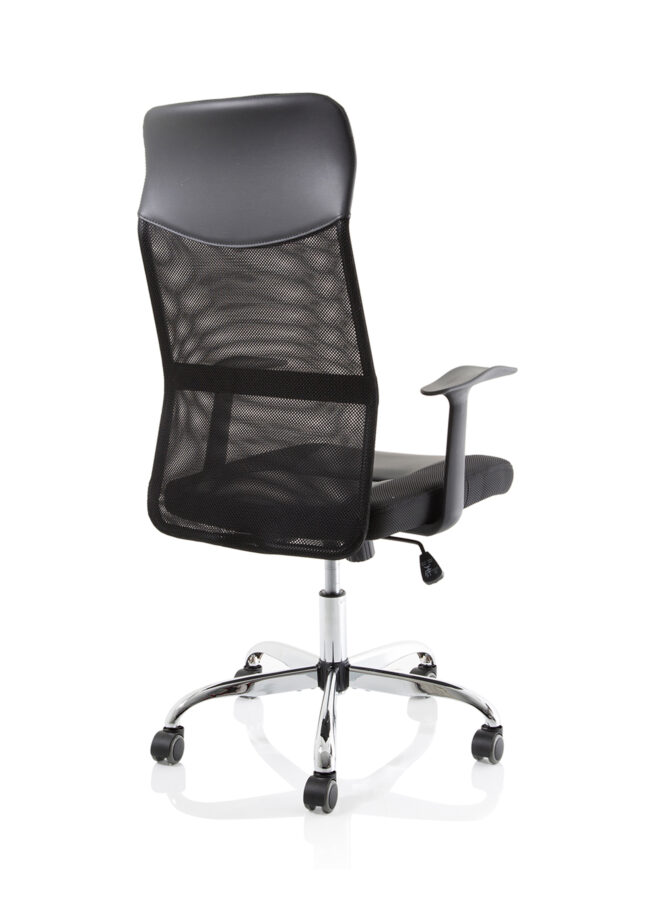 vegalite high mesh back black executive office chair with arms