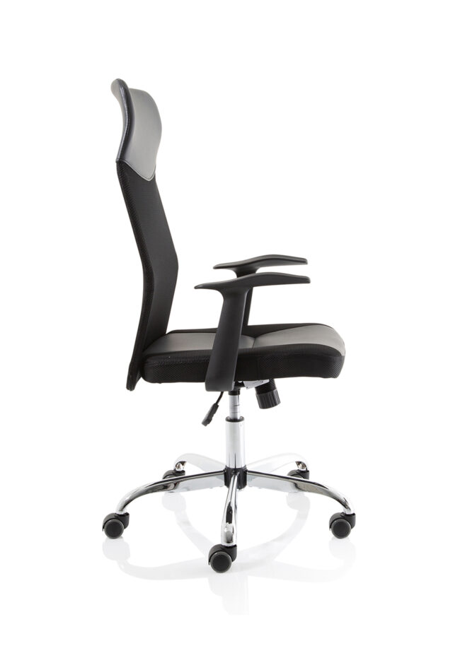 vegalite high mesh back black executive office chair with arms