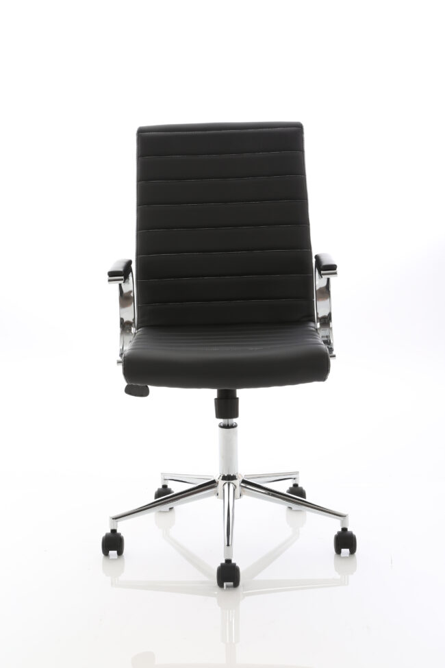 ezra medium back leather executive office chair with arms