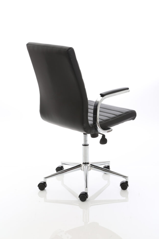 ezra medium back leather executive office chair with arms