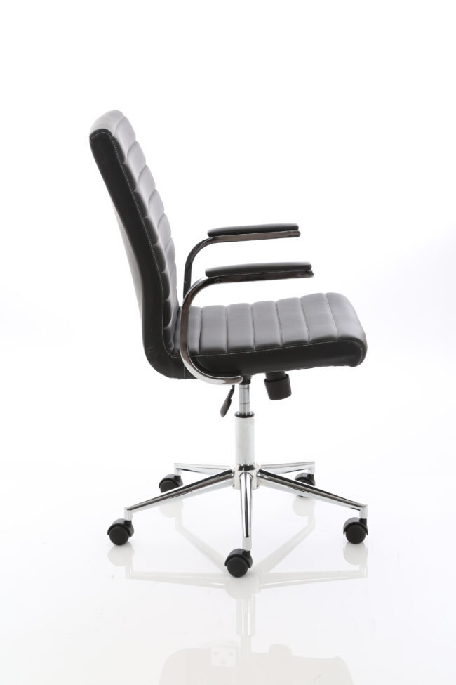 ezra medium back leather executive office chair with arms