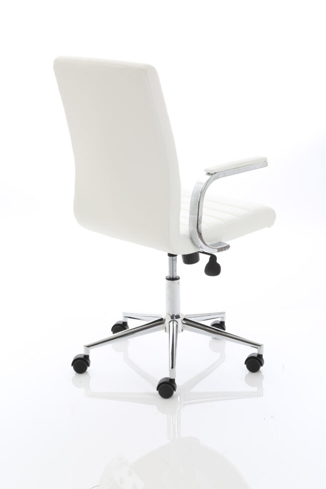 ezra medium back leather executive office chair with arms