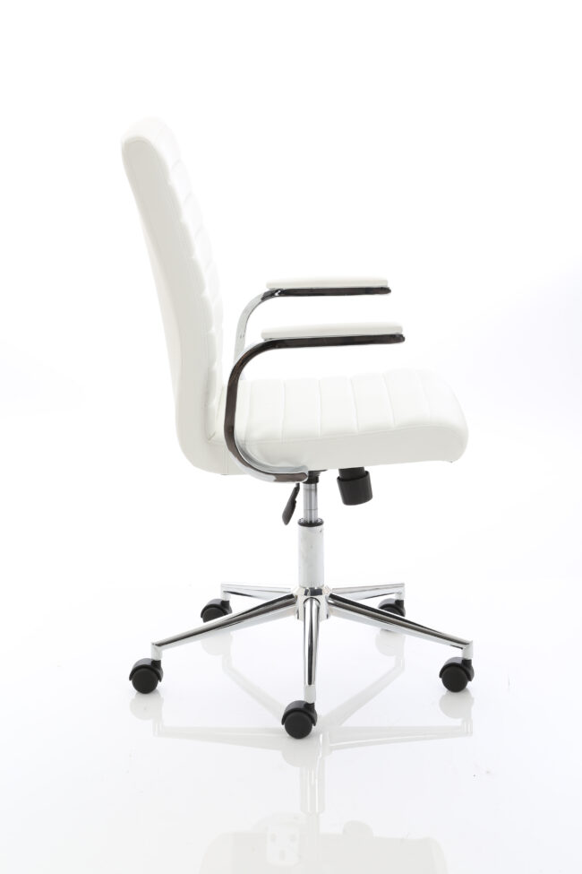 ezra medium back leather executive office chair with arms