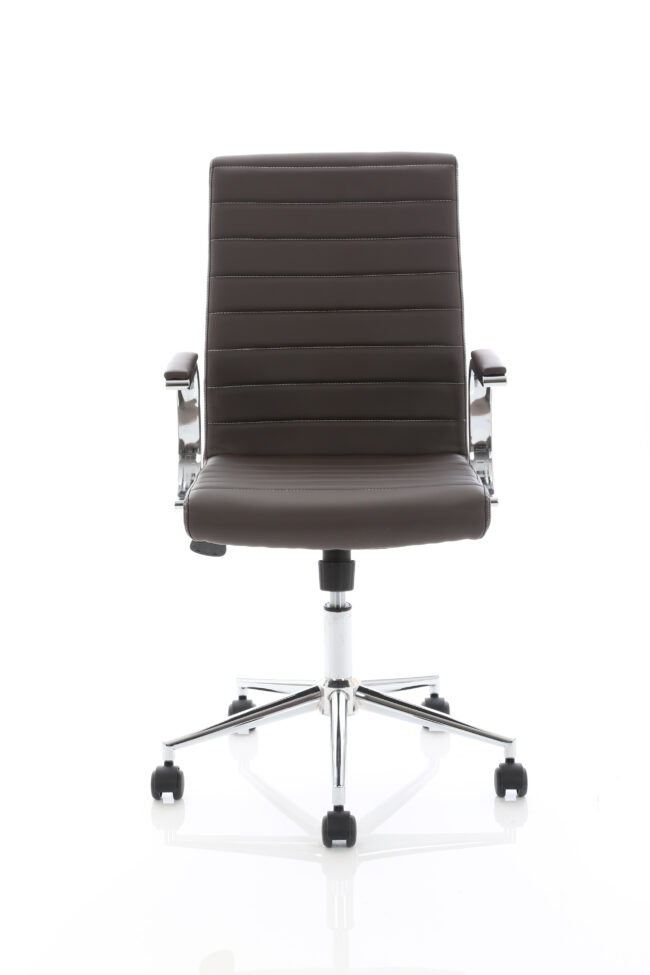 ezra medium back leather executive office chair with arms