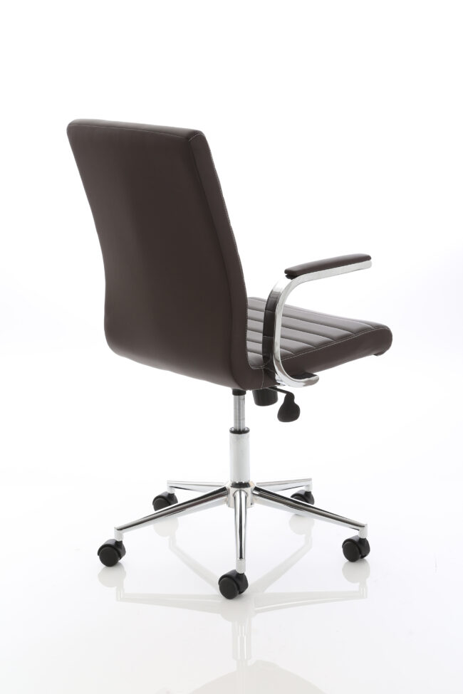 ezra medium back leather executive office chair with arms