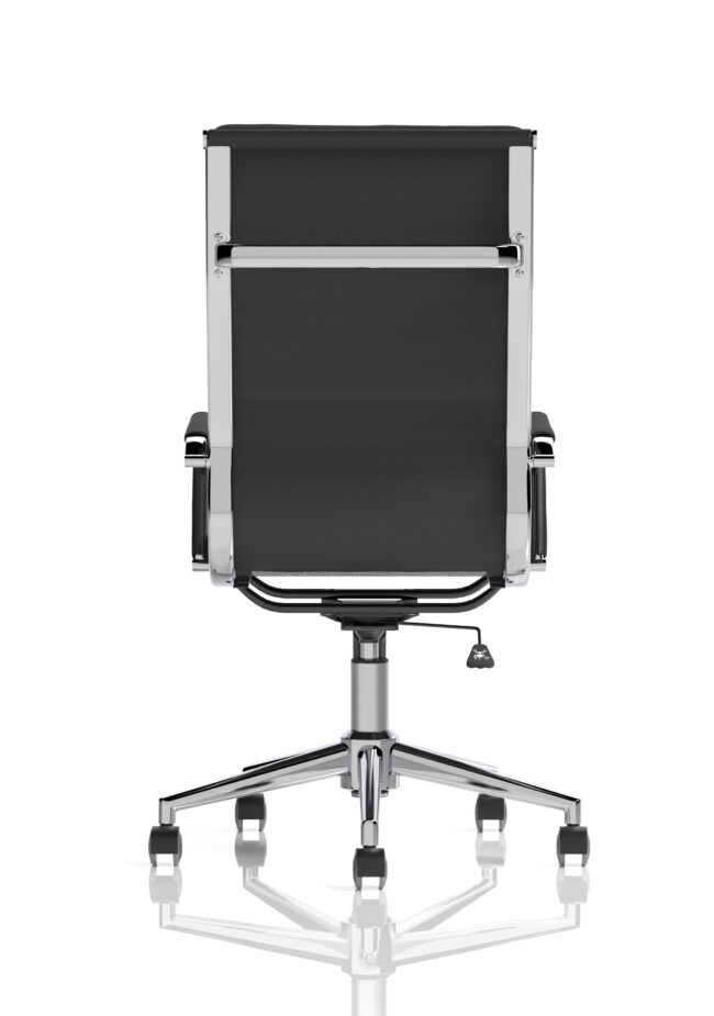 hawkes high back black leather executive office chair with arms
