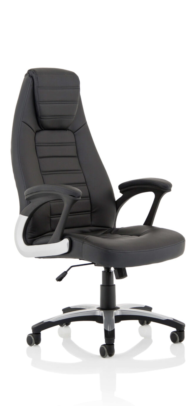 metropolis high back black leather executive office chair