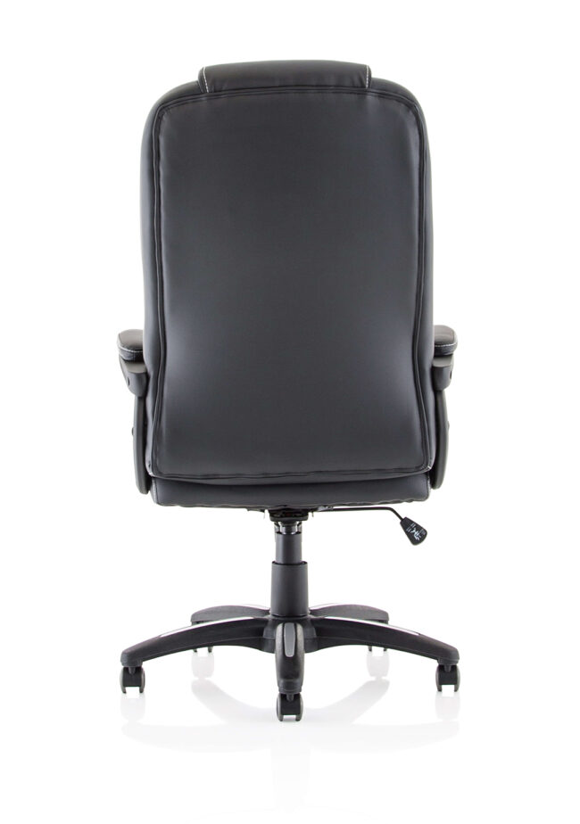 dakota high back black leather executive office chair with arms