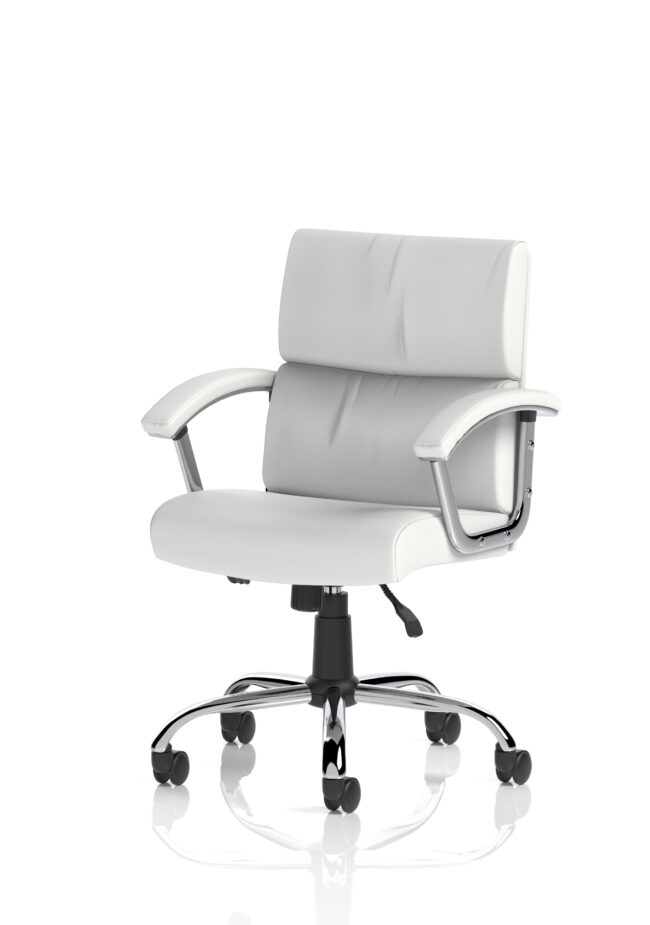 desire medium back leather executive office chair with arms