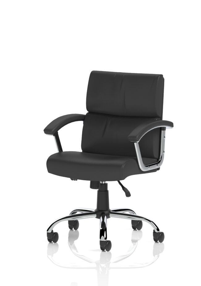 desire medium back leather executive office chair with arms
