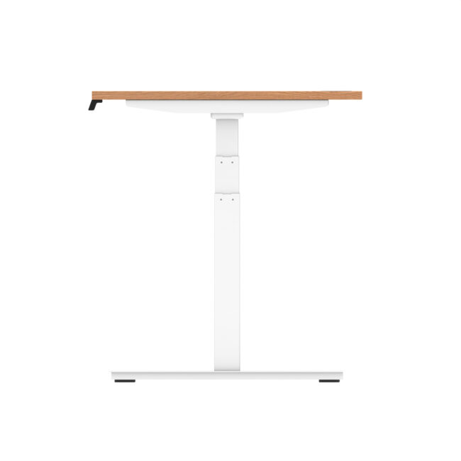 air height adjustable desk with cable ports