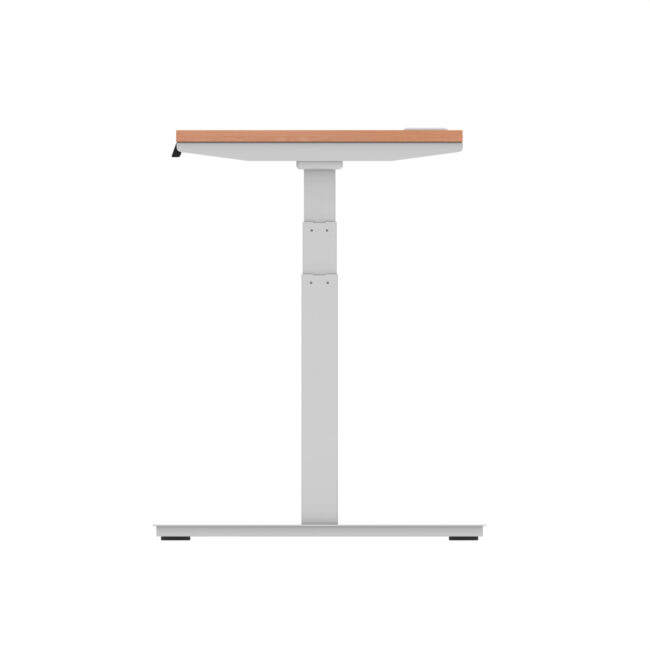 air height adjustable slimline desk with cable ports