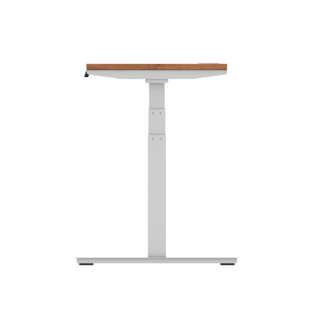 air height adjustable slimline desk with cable ports
