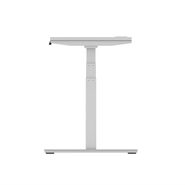 air height adjustable slimline desk with cable ports