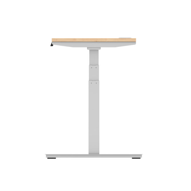 air height adjustable slimline desk with cable ports