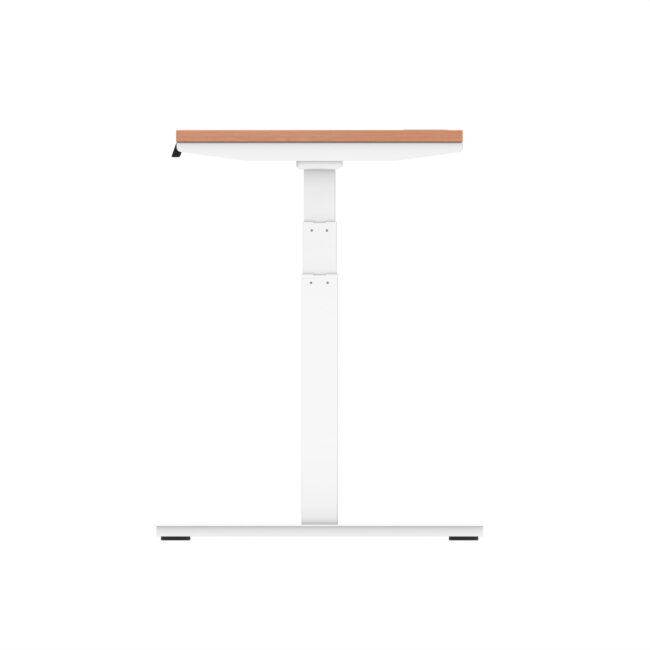air height adjustable slimline desk with cable ports