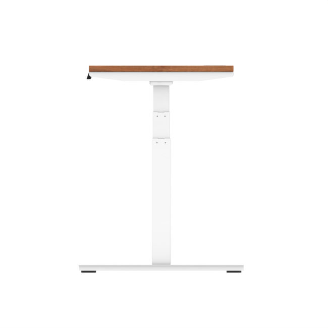 air height adjustable slimline desk with cable ports