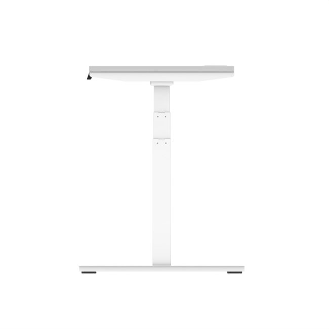air height adjustable slimline desk with cable ports