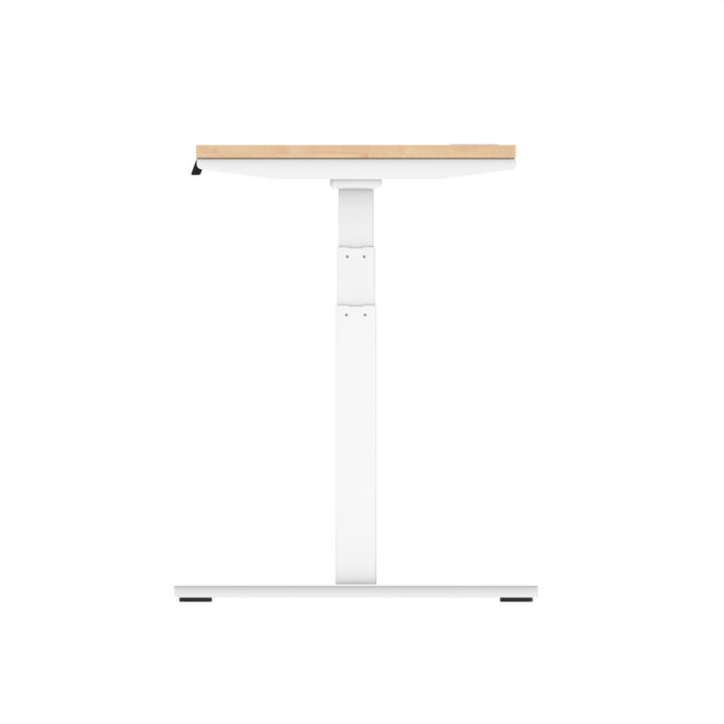 air height adjustable slimline desk with cable ports