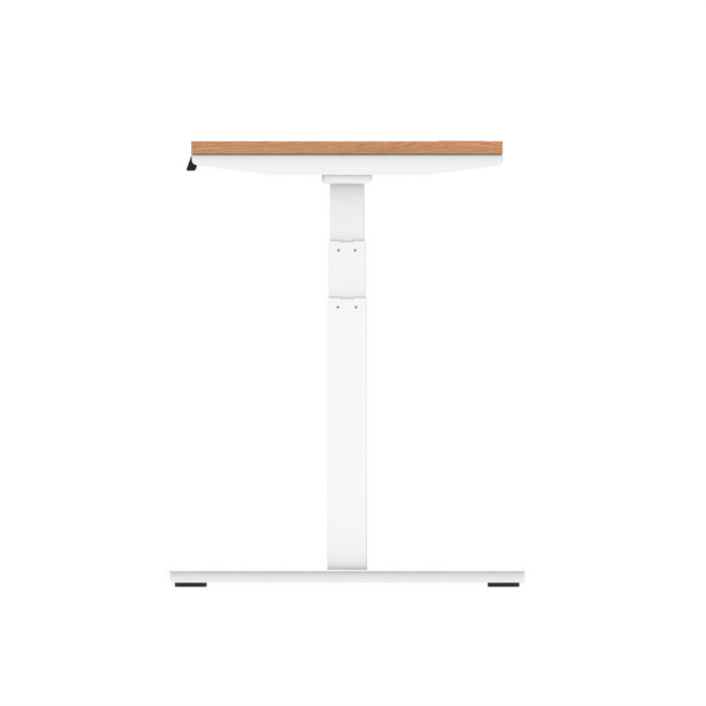 air height adjustable slimline desk with cable ports