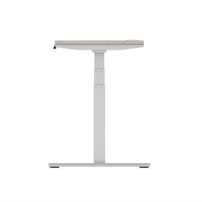 air height adjustable slimline desk with cable ports