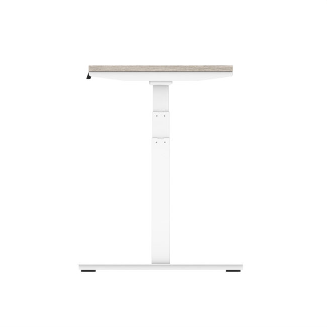 air height adjustable slimline desk with cable ports