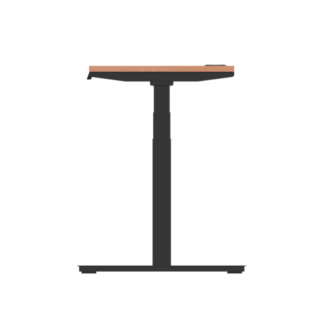 air height adjustable slimline desk with cable ports